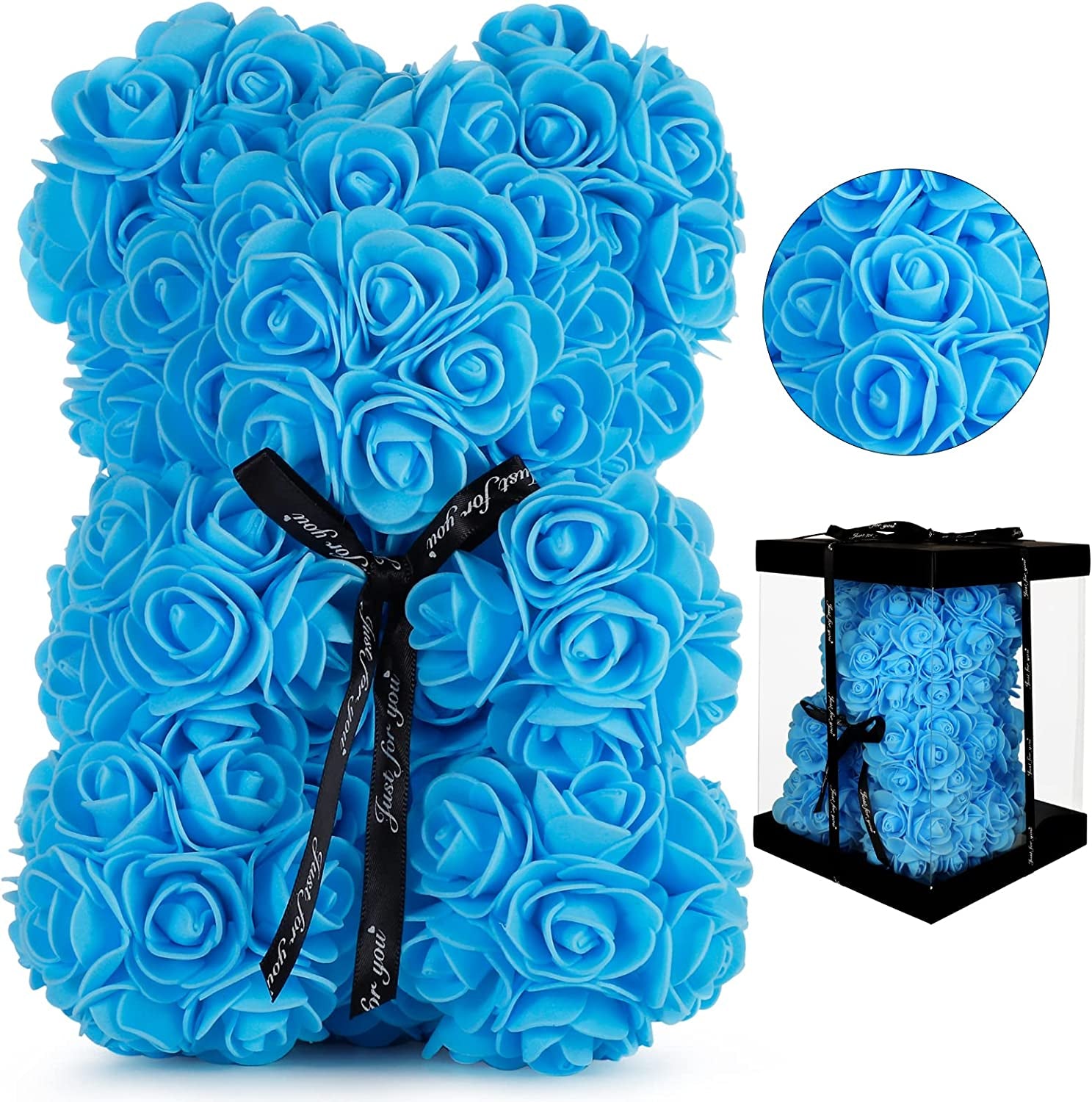 Valentines Day Gifts, Valentines Day Rose Gifts Teddy Bear for Her, Handmade Bear Rose Gifts, Gifts for Women, Eternal Happy Birthday, Mother'S Day, Ladies Wedding, Valentine'S Day