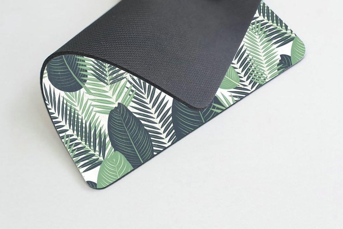 Palm Leaves Floral Mousepad Green Tropical Leaves Mouse Mat Mouse Pad Office Mousemat Tropics Mouse Pad Accessories for Her