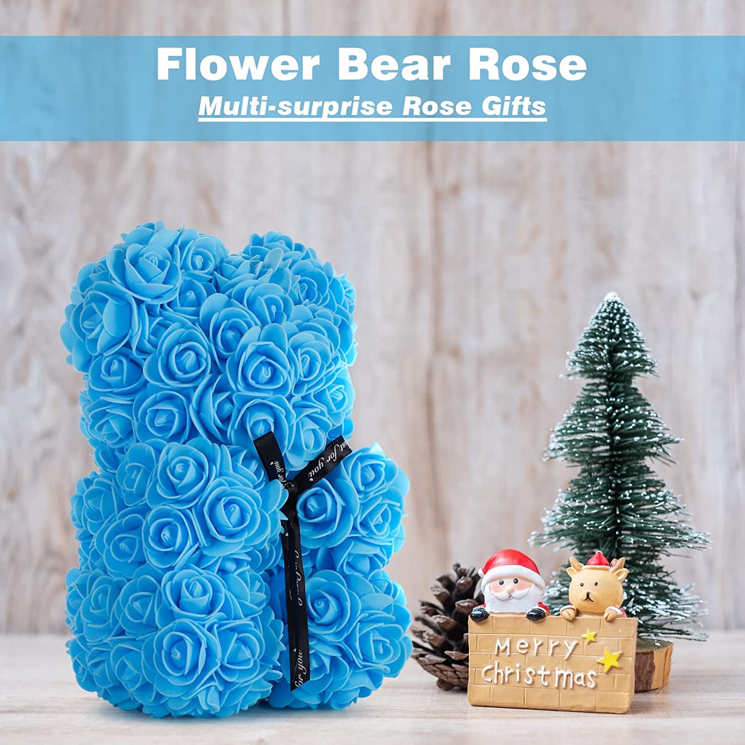 Valentines Day Gifts, Valentines Day Rose Gifts Teddy Bear for Her, Handmade Bear Rose Gifts, Gifts for Women, Eternal Happy Birthday, Mother'S Day, Ladies Wedding, Valentine'S Day