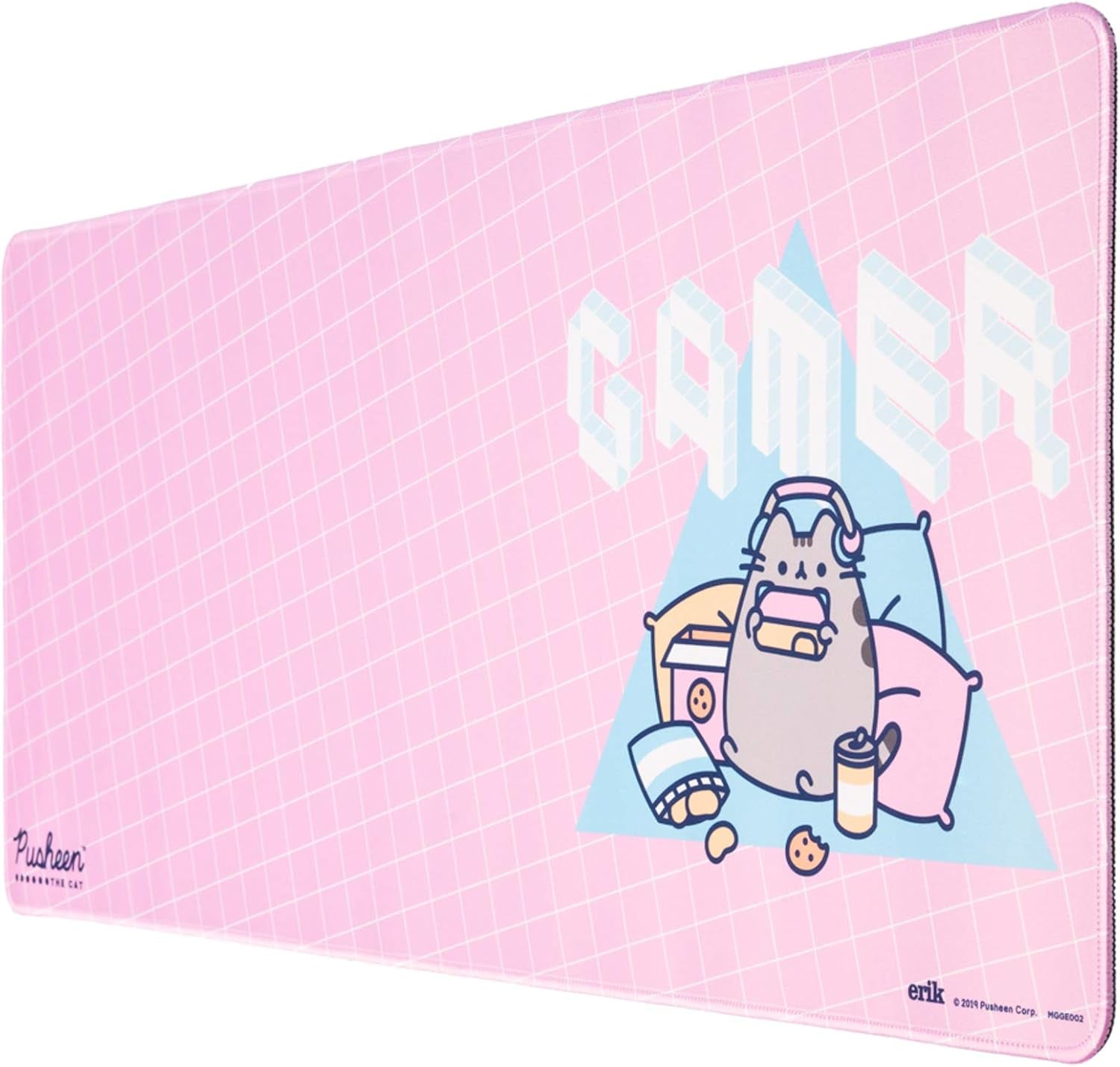 Pusheen Rose Collection XXL Mouse Mat Desk Pad 31.5 X 13.78 Inch Non-Slip Rubber Base, Gaming, Keyboard Mouse Mat - Pusheen Gifts - Pink Mouse Mat - Pink Mouse Pad - Pink Gaming